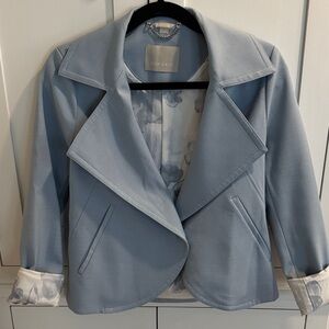Soia & Kyo Soft Blue Blazer with Floral Lining